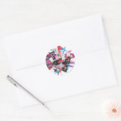 Supergirl Grunge Design Runder Aufkleber (Umschlag)