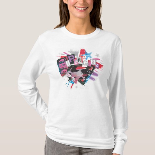 Supergirl Grunge Design T-Shirt (Vorderseite)