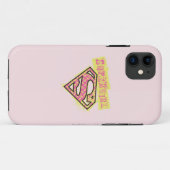 Supergirl Grunge Logo Pink Case-Mate iPhone Hülle (Rückseite (Horizontal))