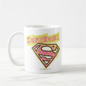 Supergirl Grunge Logo Pink Kaffeetasse (Links)