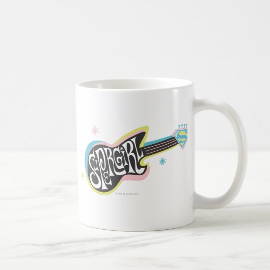 Supergirl Guitar Kaffeetasse (Rechts)
