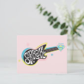 Supergirl Guitar Postkarte (Stehend Vorderseite)