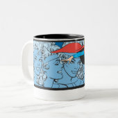 Supergirl Head Shots Zweifarbige Tasse (Vorderseite Links)