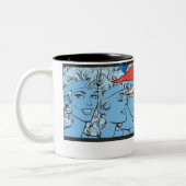 Supergirl Head Shots Zweifarbige Tasse (Links)