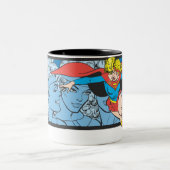Supergirl Head Shots Zweifarbige Tasse (Mittel)