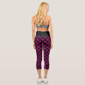 Supergirl Hearts Diagonal Pattern Capri Leggings (Rückseite)