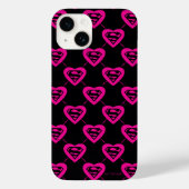 Supergirl Hearts Diagonal Pattern Case-Mate iPhone Hülle (Rückseite)