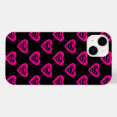 Supergirl Hearts Diagonal Pattern Case-Mate iPhone Hülle (Rückseite (Horizontal))