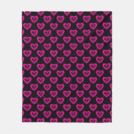 Supergirl Hearts Diagonal Pattern Fleecedecke (Vorderseite)