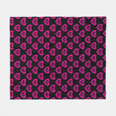Supergirl Hearts Diagonal Pattern Fleecedecke (Vorderseite (Horizontal))