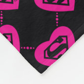 Supergirl Hearts Diagonal Pattern Fleecedecke (Ecke)