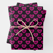 Supergirl Hearts Diagonal Pattern Geschenkpapier Set (Beispiel)