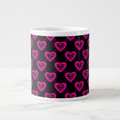 Supergirl Hearts Diagonal Pattern Jumbo-Tasse (Vorderseite)