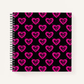 Supergirl Hearts Diagonal Pattern Notizblock (Vorderseite)