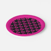 Supergirl Hearts Diagonal Pattern Pappteller (Schrägansicht)