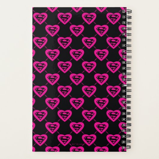 Supergirl Hearts Diagonal Pattern Planer (Rückseite)