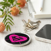 Supergirl Hearts Diagonal Pattern Schlüsselanhänger (Seite)