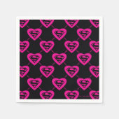 Supergirl Hearts Diagonal Pattern Serviette (Vorderseite)