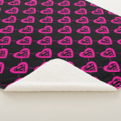 Supergirl Hearts Diagonal Pattern Sherpadecke (3/4)
