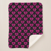 Supergirl Hearts Diagonal Pattern Sherpadecke (Vorderseite)