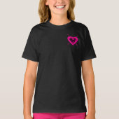 Supergirl Hearts Diagonal Pattern T-Shirt (Vorderseite)