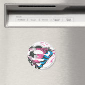 Supergirl Hearts Logo Magnet (In Situ (Geschirrspüler))