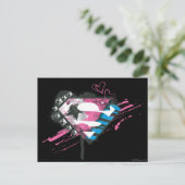 Supergirl Hearts Logo Postkarte (Stehend Vorderseite)