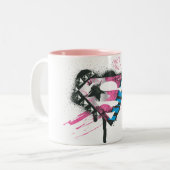 Supergirl Hearts Logo Zweifarbige Tasse (Vorderseite Links)
