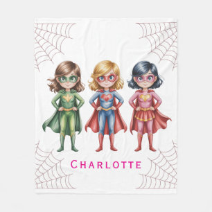 Supergirl Heroes Geburtstagsfeier für Mädchen Gesc Fleecedecke