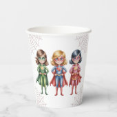 Supergirl Heroes Geburtstagsparty für Mädchen Pappbecher (Rückseite)