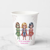 Supergirl Heroes Geburtstagsparty für Mädchen Pappbecher (Vorderseite)
