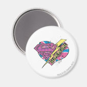 Supergirl Herz und Bolt Magnet (Vorderseite/Rückseite)