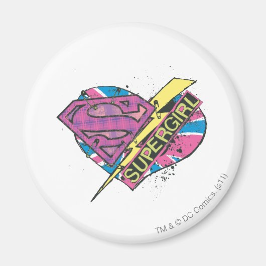 Supergirl Herz und Bolt Magnet (Vorne)