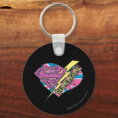 Supergirl Herz und Bolt Schlüsselanhänger (Vorderseite)