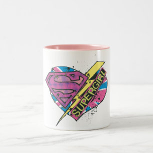 Supergirl Herz und Bolt Zweifarbige Tasse