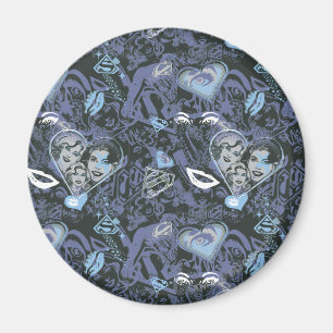 Supergirl Herz und Lips Muster Magnet