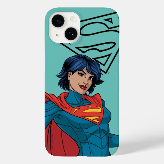 Supergirl Hovering in Blue Anzug Case-Mate iPhone Hülle (Rückseite)