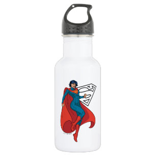 Supergirl Hovering in Blue Anzug Edelstahlflasche