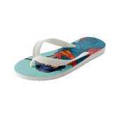 Supergirl Hovering in Blue Anzug Kinderbadesandalen (Schrägansicht)