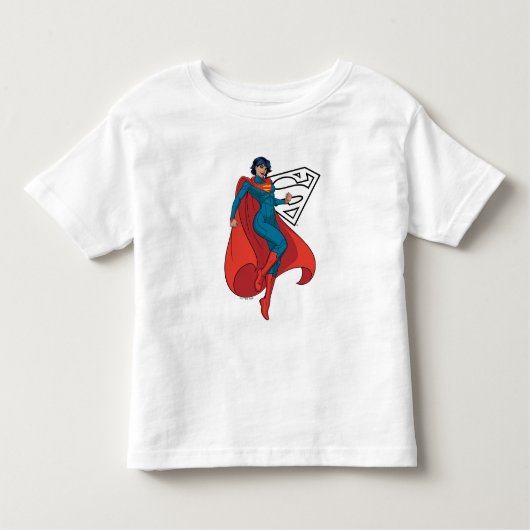 Supergirl Hovering in Blue Anzug Kleinkind T-shirt (Vorderseite)