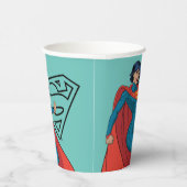 Supergirl Hovering in Blue Anzug Pappbecher (Rechts)