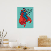 Supergirl Hovering in Blue Anzug Poster (Küche)