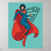 Supergirl Hovering in Blue Anzug Poster (Vorne)