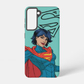 Supergirl Hovering in Blue Anzug Samsung Galaxy Hülle (Rückseite)