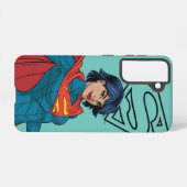 Supergirl Hovering in Blue Anzug Samsung Galaxy Hülle (Rückseite (Horizontal))