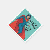 Supergirl Hovering in Blue Anzug Serviette (Ecke)