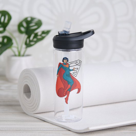 Supergirl Hovering in Blue Anzug Trinkflasche (Yoga)