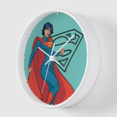 Supergirl Hovering in Blue Anzug Uhr (Winkel)