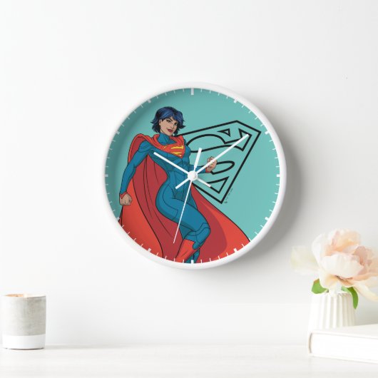 Supergirl Hovering in Blue Anzug Uhr (Zuhause)