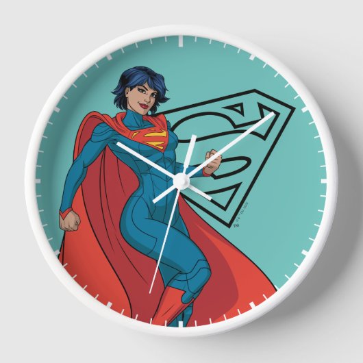 Supergirl Hovering in Blue Anzug Uhr (Vorderseite)